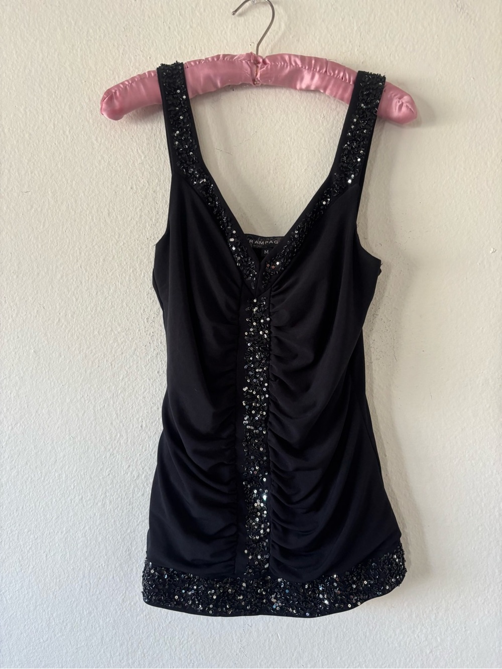 Vintage Rampage 90s Sequins black Fall Blouse